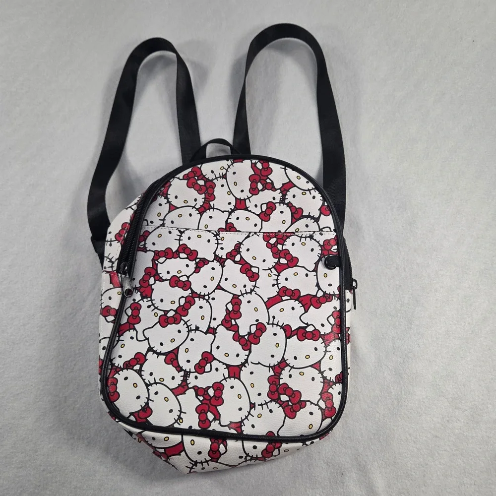 Hello Kitty Sanrio Mini Backpack White Red All Over Print Kids Small Bag 2021